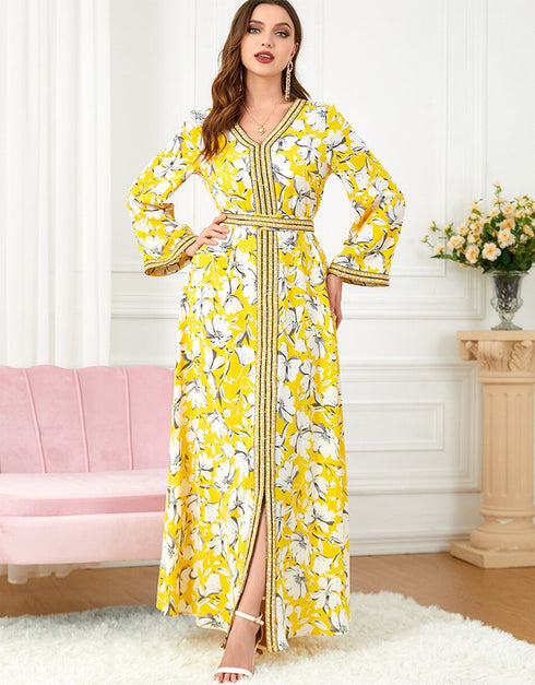 New Designed Evening Printed Dress For Women